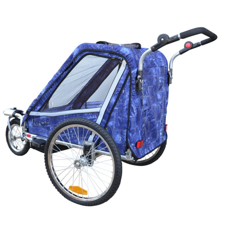 Remorque pour vélo + poussette pour 1 ou 2 enfants | Mod. \"LEON\"